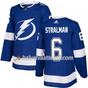 Miesten NHL Tampa Bay Lightning Pelipaita Anton Stralman 6 Adidas 2017-2018 Sininen Authentic